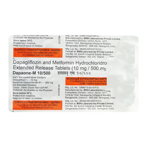 Dapaone-M 10mg/500mg Tablet